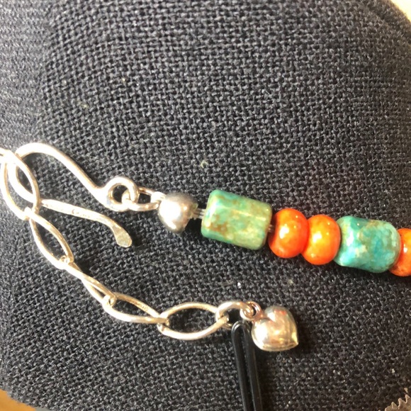 JAY KING DTR Desert Rose Turquoise Coral Triple Strand Sterling Silver Necklace - Picture 16 of 17